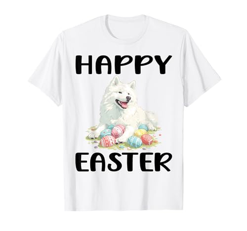 Samojede, Hunderasse, Frohe Ostern, Herren, Damen, Kinder T-Shirt Samojede, Hunderasse, Frohe Ostern, Herren, Damen, Kinder T-Shirt von Funny Easter Samoyed dog Dog Graphics Co.