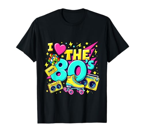 I Love The 80ers T-Shirt für Herren und Damen, Vintage-Partykostüm der 80er T-Shirt von Funny Eighties 80s Costume Party I Love The 80's