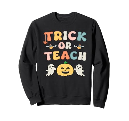 Lehrer Halloween Shirts für Frauen Lustig Trick Or Teach Sweatshirt Lehrer Halloween Shirts für Frauen Lustig Trick Or Teach Sweatshirt von Funny Elementary Teachers Halloween Trick Or Teach