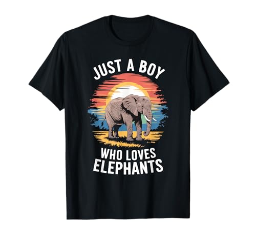 Just a Boy Who Loves Elephants Retro Vintage Kinder Elefant T-Shirt Just a Boy Who Loves Elephants Retro Vintage Kinder Elefant T-Shirt von Funny Elephant Enthusiast Apparel