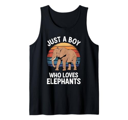 Herren Just A Boy Who Loves Elephants Tierfächer Kinder Elefanten Tank Top Herren Just A Boy Who Loves Elephants Tierfächer Kinder Elefanten Tank Top von Funny Elephant Lover Clothing