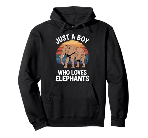 Just A Boy Who Loves Elephants Tierfächer Kinder Elefanten Pullover Hoodie Just A Boy Who Loves Elephants Tierfächer Kinder Elefanten Pullover Hoodie von Funny Elephant Lover Clothing