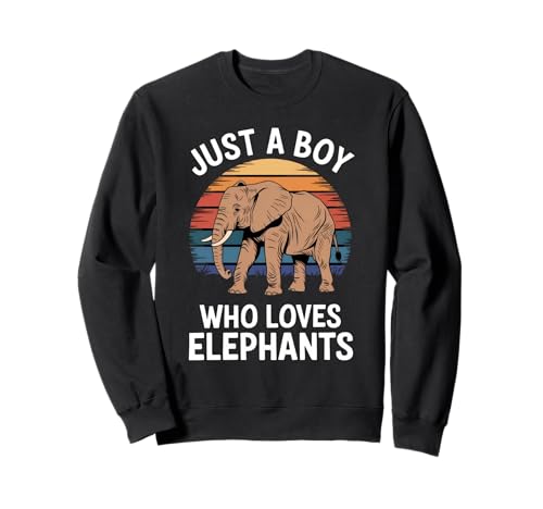 Just A Boy Who Loves Elephants Tierfächer Kinder Elefanten Sweatshirt Just A Boy Who Loves Elephants Tierfächer Kinder Elefanten Sweatshirt von Funny Elephant Lover Clothing