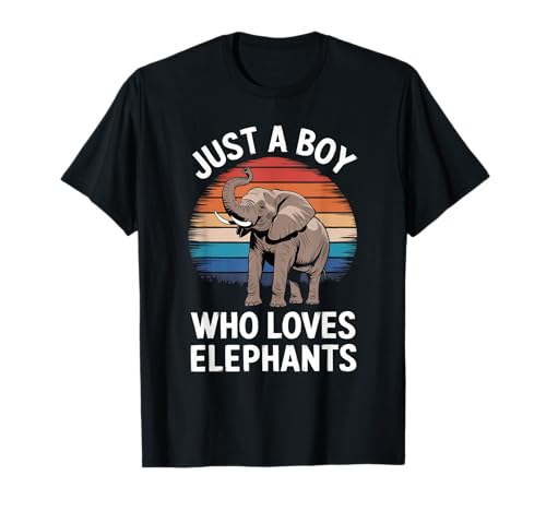 Just A Boy Who Loves Elephants Wildlife Fan Boys Elefant T-Shirt Just A Boy Who Loves Elephants Wildlife Fan Boys Elefant T-Shirt von Funny Elephant Lover Clothing
