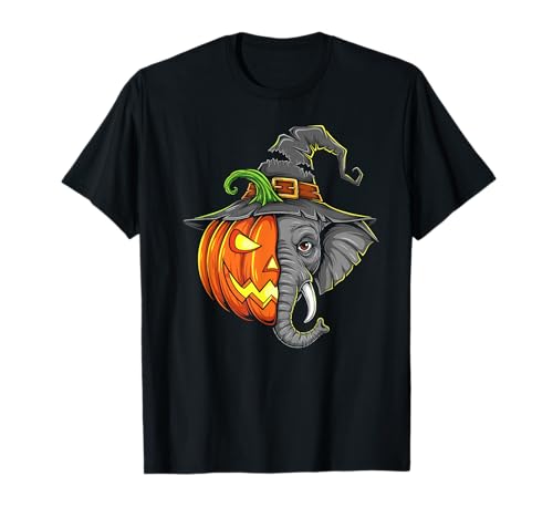 Elefant Kürbis Jack O Laterne Halloween Kinder Herren Damen T-Shirt Elefant Kürbis Jack O Laterne Halloween Kinder Herren Damen T-Shirt von Funny Elephant Lovers Halloween Pumpkin Outfits