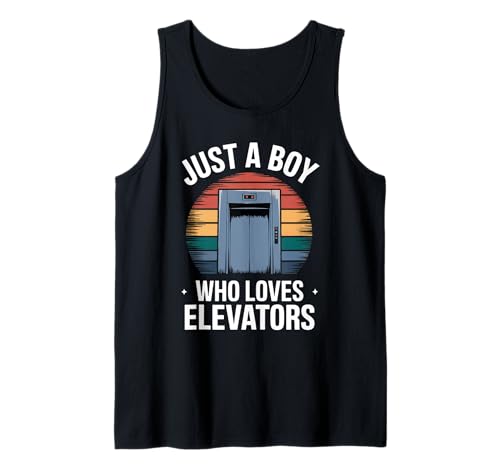 Herren Nur EIN Junge, der Aufzüge liebt Lift Operator Elevator Tank Top von Funny Elevator Apparel for Men Women