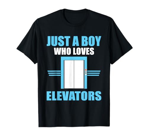 Lustiger Aufzug Just A Boy Who Loves Elevators Shirt Jungen Herren T-Shirt Lustiger Aufzug Just A Boy Who Loves Elevators Shirt Jungen Herren T-Shirt von Funny Elevator Shirts For Boys Male
