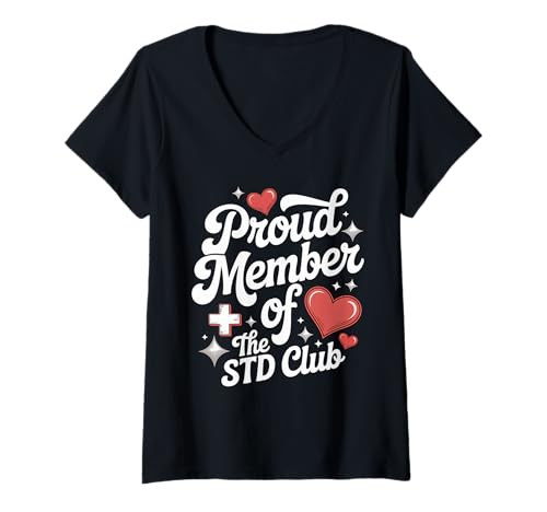 Damen Peinliches Shirt Lustiges STD Unangemessenes Meme Adult Humor T-Shirt mit V-Ausschnitt Damen Peinliches Shirt Lustiges STD Unangemessenes Meme Adult Humor T-Shirt mit V-Ausschnitt von Funny Embarrassing Adult Humor Inappropriate Gifts