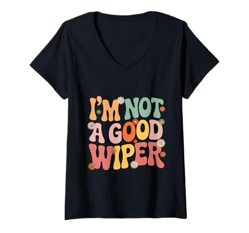 Damen Lustiges Toilettenpapier mit Aufschrift Inappropriate I'm Not A Good Wiper T-Shirt mit V-Ausschnitt Damen Lustiges Toilettenpapier mit Aufschrift Inappropriate I'm Not A Good Wiper T-Shirt mit V-Ausschnitt von Funny Embarrassing Inappropriate Designs
