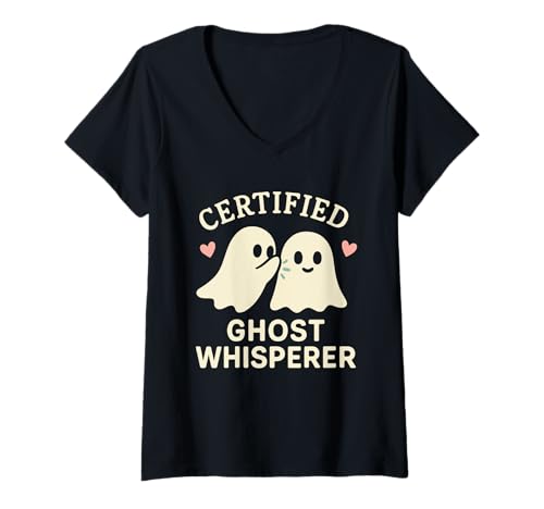 Damen Unterstützung für gespenstische Freunde, Trennung, Erholung, Dating, Humor T-Shirt mit V-Ausschnitt Damen Unterstützung für gespenstische Freunde, Trennung, Erholung, Dating, Humor T-Shirt mit V-Ausschnitt von Funny Emotional Support Digital Heartbreak