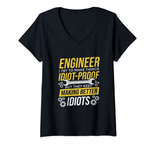 Damen Lustiges Ingenieur-Zitat für einen Ingenieur T-Shirt mit V-Ausschnitt Damen Lustiges Ingenieur-Zitat für einen Ingenieur T-Shirt mit V-Ausschnitt von Funny Engineering Apparel For An Engineer