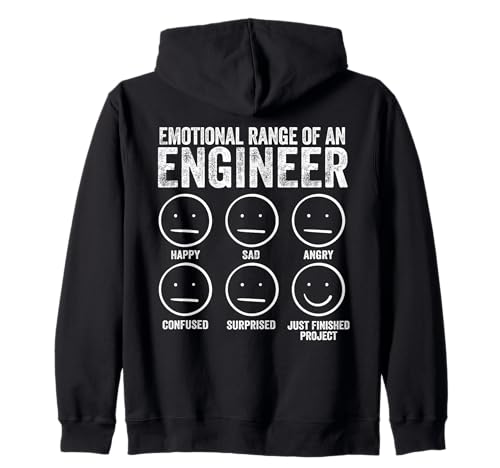 Emotionale Reichweite eines Ingenieurs Lustige Ingenieure Männer Frauen Kapuzenjacke Emotionale Reichweite eines Ingenieurs Lustige Ingenieure Männer Frauen Kapuzenjacke von Funny Engineering Emotional Range Of An Engineer