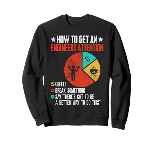 Wie Man die Aufmerksamkeit eines Ingenieurs Lustige Technik erhält Sweatshirt Wie Man die Aufmerksamkeit eines Ingenieurs Lustige Technik erhält Sweatshirt von Funny Engineering Tees