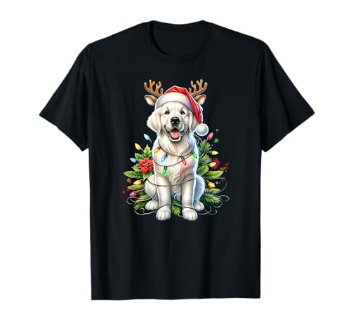 Golden Retriever Elch Geweih Weihnachten Kinder Männer Frauen Welpen T-Shirt Golden Retriever Elch Geweih Weihnachten Kinder Männer Frauen Welpen T-Shirt von Funny English Cream Golden White Retriever Gifts