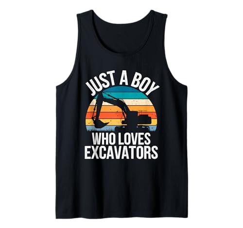 Herren Just A Boy Who Loves Bagger Heavy Machine Bagger Tank Top Herren Just A Boy Who Loves Bagger Heavy Machine Bagger Tank Top von Funny Excavator Apparel for Men Women