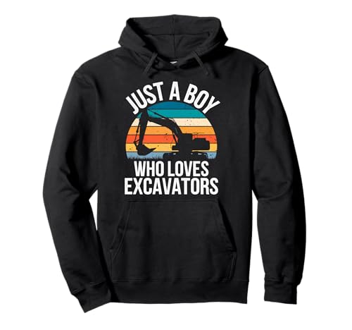 Just A Boy Who Loves Bagger Heavy Machine Bagger Pullover Hoodie Just A Boy Who Loves Bagger Heavy Machine Bagger Pullover Hoodie von Funny Excavator Apparel for Men Women