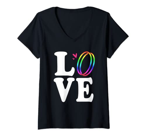 Damen Hula Hooper Dancer Love Hula Hoop Reifen T-Shirt mit V-Ausschnitt Damen Hula Hooper Dancer Love Hula Hoop Reifen T-Shirt mit V-Ausschnitt von Funny Exercise Fitness Hula Hoop Hula Hooper Gifts