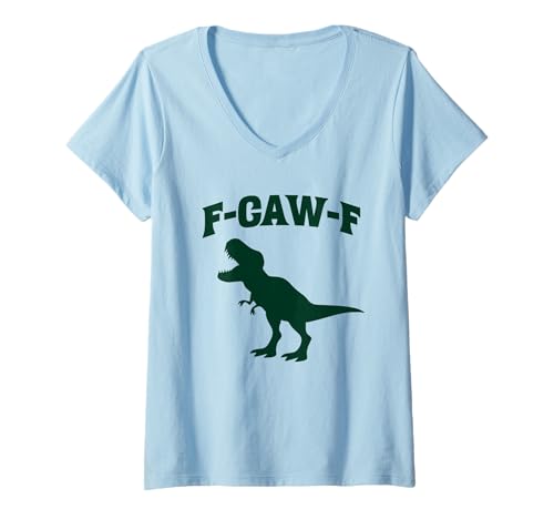 Damen F Caw F T-Rex Dinosaurier sarkastisch lustig T-Shirt mit V-Ausschnitt Damen F Caw F T-Rex Dinosaurier sarkastisch lustig T-Shirt mit V-Ausschnitt von Funny F Caw F Designs