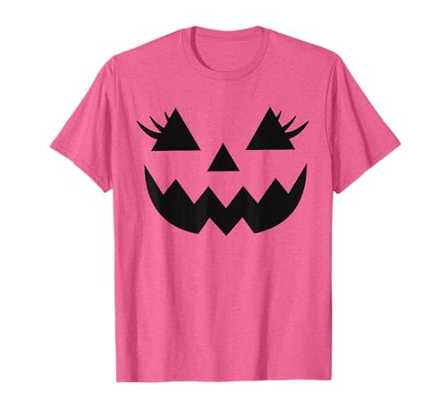 Jack O Lantern Gesicht Kürbis Wimpern Halloween Frauen Mädchen T-Shirt Jack O Lantern Gesicht Kürbis Wimpern Halloween Frauen Mädchen T-Shirt von Funny Face Pumpkin Halloween Women Girls Costumes
