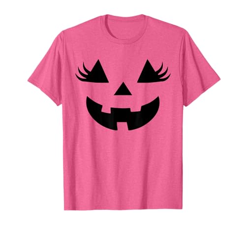 Jack O Lantern Gesicht Kürbis Wimpern Halloween Frauen Mädchen T-Shirt Jack O Lantern Gesicht Kürbis Wimpern Halloween Frauen Mädchen T-Shirt von Funny Face Pumpkin Halloween Women Girls Costumes