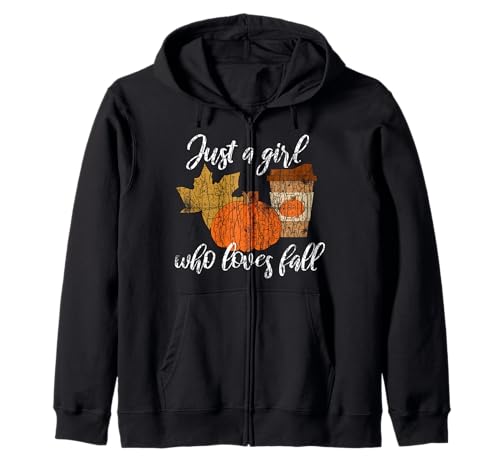 Just A Girl Who Loves Herbst Fun Autumn Pumpkin Spice Grafik Kapuzenjacke Just A Girl Who Loves Herbst Fun Autumn Pumpkin Spice Grafik Kapuzenjacke von Funny Fall Lover Girl Graphic & More
