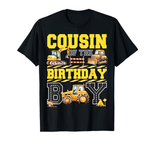 Cousin of The Birthday Bagger für Jungen Bagger Baumeister Bday T-Shirt Cousin of The Birthday Bagger für Jungen Bagger Baumeister Bday T-Shirt von Funny Family Construction Vehicle Birthday for Boy