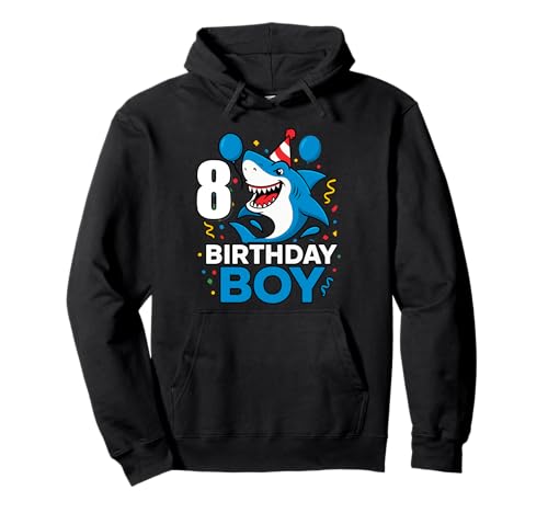 8 Jahre alte Jungen Kinder JawSome Shark 8th Acht Year Birthday Pullover Hoodie 8 Jahre alte Jungen Kinder JawSome Shark 8th Acht Year Birthday Pullover Hoodie von Funny Family Shark Themed Birthday Party Kids