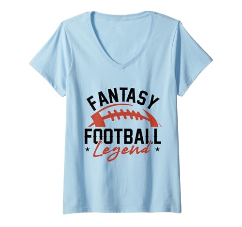 Damen Fantasy Football Legend League T-Shirt mit V-Ausschnitt Damen Fantasy Football Legend League T-Shirt mit V-Ausschnitt von Funny Fantasy Football Apparel