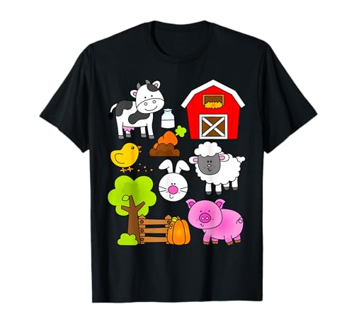 Bauernhof Leben mit Bauernhof Barnyard Bauernhof Tiere Kinder Mädchen Kleinkind T-Shirt Bauernhof Leben mit Bauernhof Barnyard Bauernhof Tiere Kinder Mädchen Kleinkind T-Shirt von Funny Farm Animals Apparel Girls Kids Farming