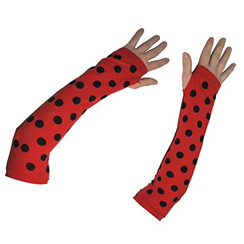 Funny Fashion Armstulpen Handschuhe zum Kostüm als Marienkäfer - Tolles Zubehör für Ihre Verkleidung zu Fasching, Mottoparty und Junggesellenabschied von Funny Fashion