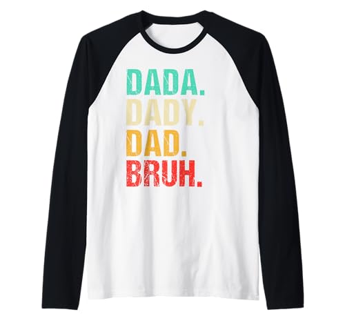 Dada Daddy Dad Bruh Vatertag Lustiger Papa Bruh Ehemann Herren Raglan Dada Daddy Dad Bruh Vatertag Lustiger Papa Bruh Ehemann Herren Raglan von Funny Father's Day Gift for Dads Outfits