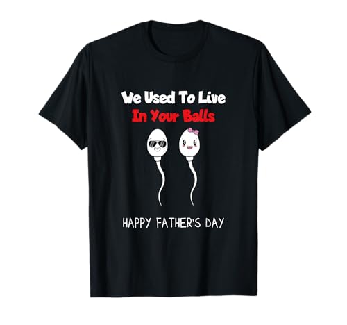 Lustiger Vatertag für Jungen und Mädchen, die wir verwendet haben, um in Ihren Bällen zu leben T-Shirt Lustiger Vatertag für Jungen und Mädchen, die wir verwendet haben, um in Ihren Bällen zu leben T-Shirt von Funny Father's Day We Used To Live In Your Balls