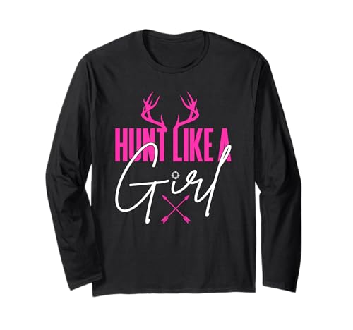 Jagd wie EIN Mädchen im Freien weibliche Jägerin Langarmshirt Jagd wie EIN Mädchen im Freien weibliche Jägerin Langarmshirt von Funny Female Hunter Gifts