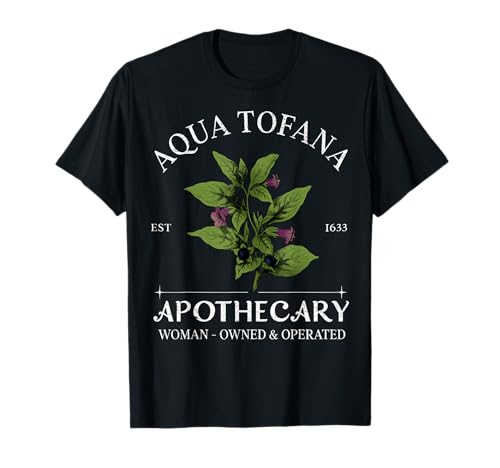 Lustiger feministischer Aqua Tofana Apotheker Vintage Design Frauen T-Shirt Lustiger feministischer Aqua Tofana Apotheker Vintage Design Frauen T-Shirt von Funny Feminist Aqua Tofana Apothecary Tee