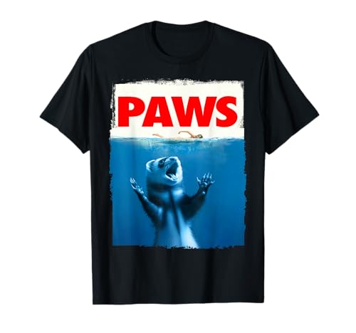 Paws Frettchen, lustiges Frettchen-Liebhaber, Geschenke für Männer, Frauen, Kinder, Teenager T-Shirt von Funny Ferret Gifts Parody Graphic Tees