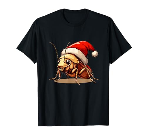 Nette Kakerlake mit Weihnachtsmütze Kostüm für Jungen und Mädchen T-Shirt Nette Kakerlake mit Weihnachtsmütze Kostüm für Jungen und Mädchen T-Shirt von Funny Festive Cockroach