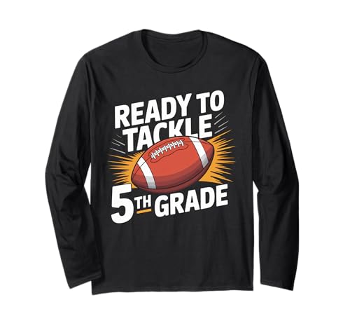 Bereit für 5. Klasse Fußballschule Jahr zurück in die Schule Kinder Langarmshirt Bereit für 5. Klasse Fußballschule Jahr zurück in die Schule Kinder Langarmshirt von Funny Fifth Grade Football Sport Lover Gifts
