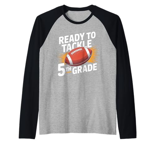 Bereit für 5. Klasse Fußballschule Jahr zurück in die Schule Kinder Raglan Bereit für 5. Klasse Fußballschule Jahr zurück in die Schule Kinder Raglan von Funny Fifth Grade Football Sport Lover Gifts