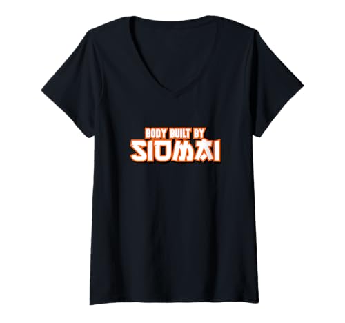 Damen Karosserie von Siomai T-Shirt mit V-Ausschnitt Damen Karosserie von Siomai T-Shirt mit V-Ausschnitt von Funny Filipino Foodie Merch Store