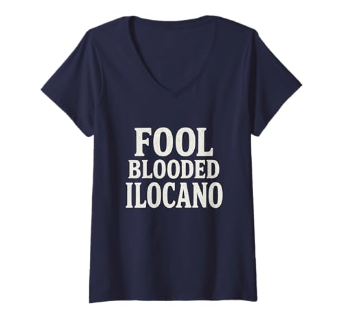Damen Narrenblütiger Ilocano T-Shirt mit V-Ausschnitt Damen Narrenblütiger Ilocano T-Shirt mit V-Ausschnitt von Funny Filipino Merch Store