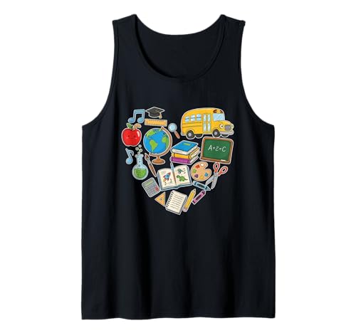 Teacher at Heart Zurück zur Schule Männer Frauen Tank Top Teacher at Heart Zurück zur Schule Männer Frauen Tank Top von Funny First Day Of School Teaching Women Girls Kid
