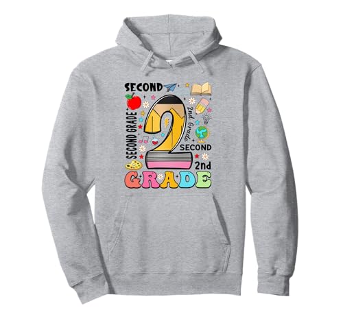 Bleistift 2 Second Grade First Day of School Teachers Kids Pullover Hoodie von Funny First Day Of School