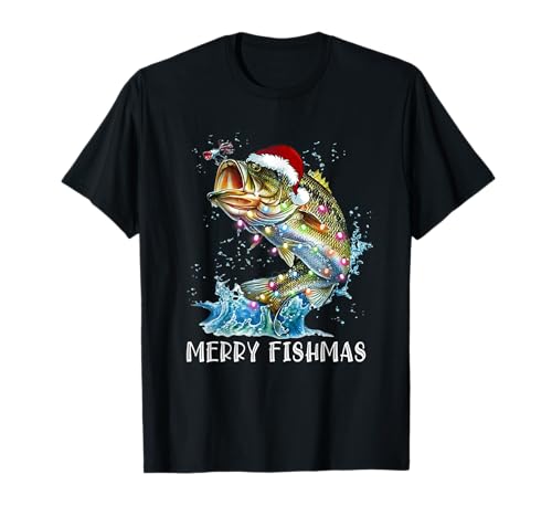 Lustiger Fisch mit Weihnachtsmannmütze, Weihnachten für Männer, Opa T-Shirt Lustiger Fisch mit Weihnachtsmannmütze, Weihnachten für Männer, Opa T-Shirt von Funny Fish Wearing Santa Hat Christmas