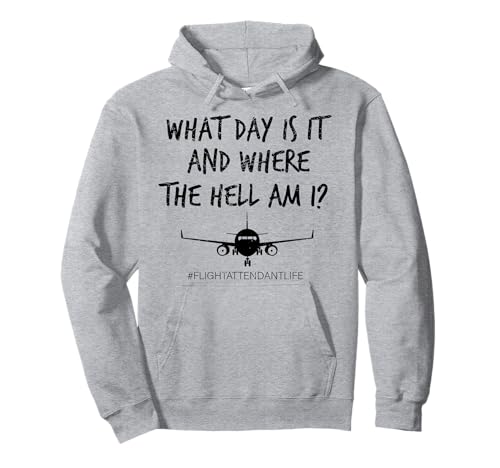 Frauen Flight Attendant Joke Shirt Geschenk Where The Hell am I Pullover Hoodie Frauen Flight Attendant Joke Shirt Geschenk Where The Hell am I Pullover Hoodie von Funny Flight Attendant Life Tees & Gift Co.