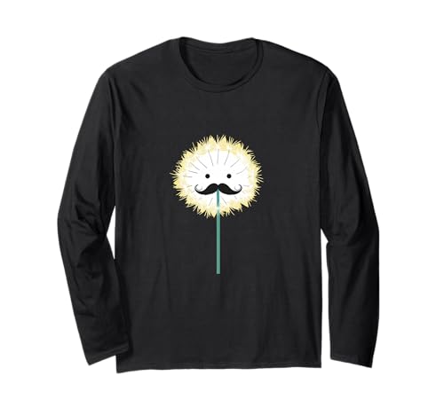 Coole Schnurrbart Blume für Jungen und Mädchen Langarmshirt von Funny Flower Beard