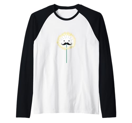 Coole Schnurrbart Blume für Jungen und Mädchen Raglan von Funny Flower Beard