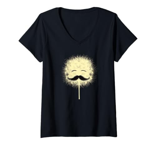 Damen Bartblume für Schnurrbartliebhaber und Blütezeit T-Shirt mit V-Ausschnitt von Funny Flower Beard
