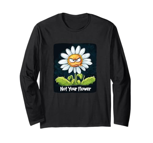 Bad Laughing Flower mit Statement für Erwachsene und Kinder Langarmshirt von Funny Flower Speech