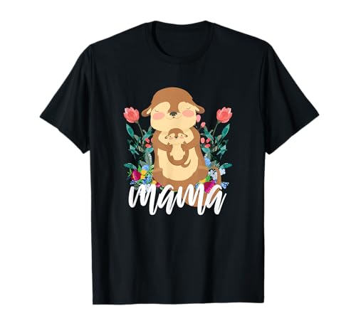 Floral Otter Mutter & Baby Mama Tier Muttertag Otters T-Shirt Floral Otter Mutter & Baby Mama Tier Muttertag Otters T-Shirt von Funny Flowers Mom & Baby Otters Gifts
