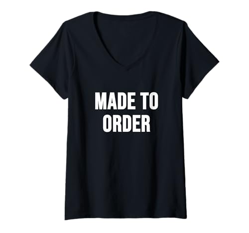 Damen Auf Bestellung gefertigt T-Shirt mit V-Ausschnitt von Funny Food